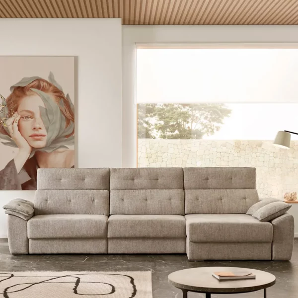 Sofá modelo KI en forma de L en un salón